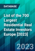 List of the 700 Largest Residential Real Estate Investors Europe [2023]- Product Image